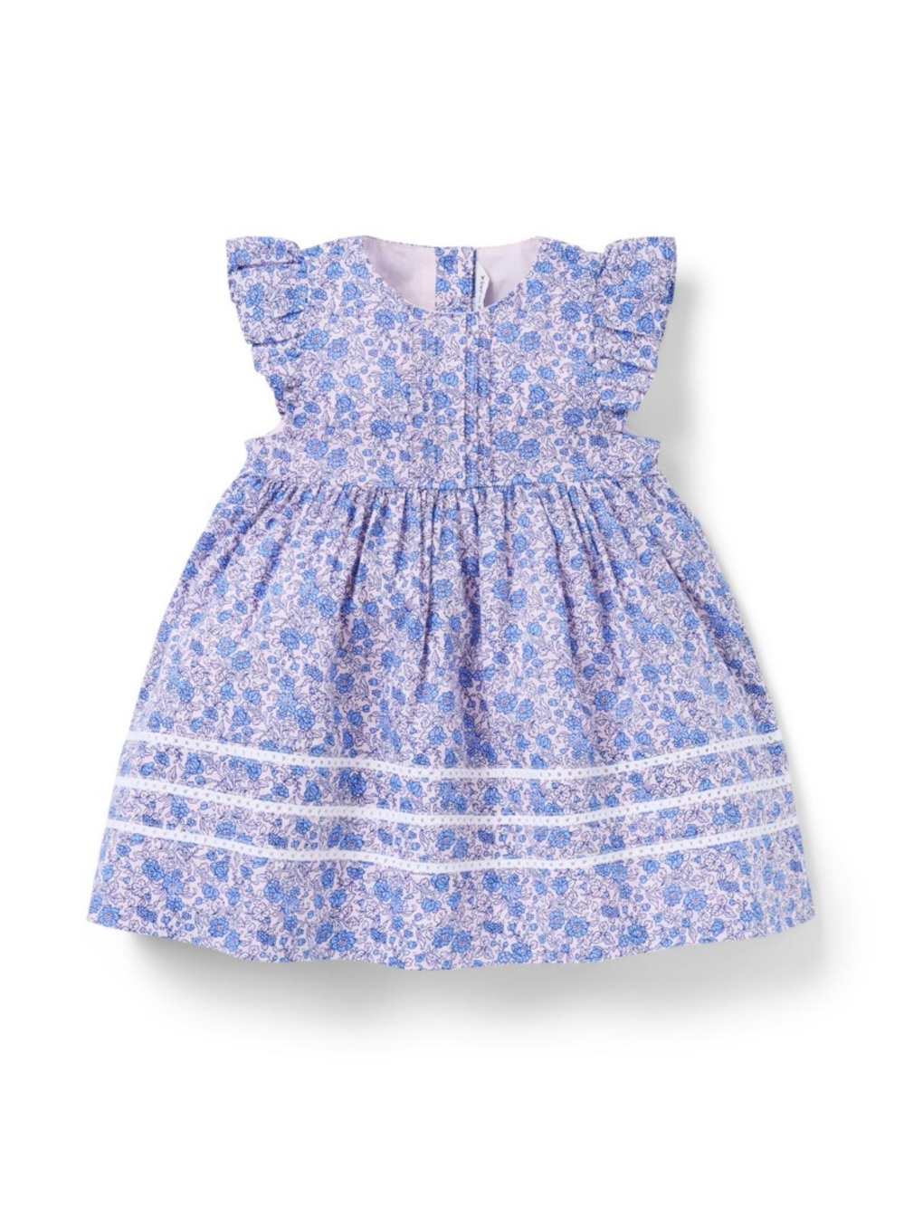 Janie and Jack Baby Floral Pintuck Dress- size 3 to 6 months